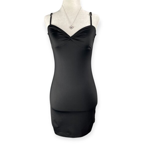 Princess Polly Dovetti Mini Dress Women’s 4 Black Bodycon Adjustable Straps - Picture 1 of 9